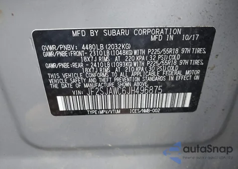 2018 Subaru Forester 2.5I Touring из США, поврежденный, VIN JF2SJAWC6JH496875